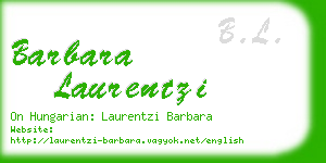 barbara laurentzi business card